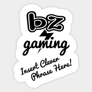 BZ Gaming Logo Inverted - Insert Clever Phrase Here! Sticker